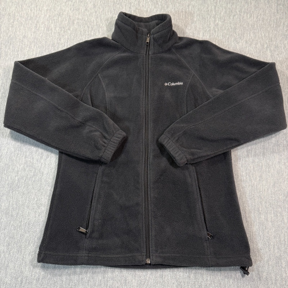 Columbia Fleece Jacket Women S Black Full Zip Benton Springs Soft Outdoor Warm‎